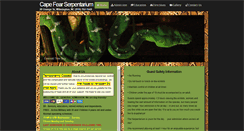 Desktop Screenshot of capefearserpentarium.com